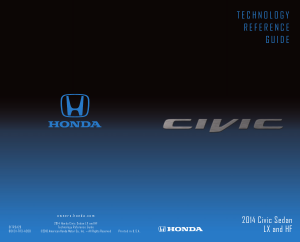 2014 Honda Civic Coupe Technology Reference Guide LX HF